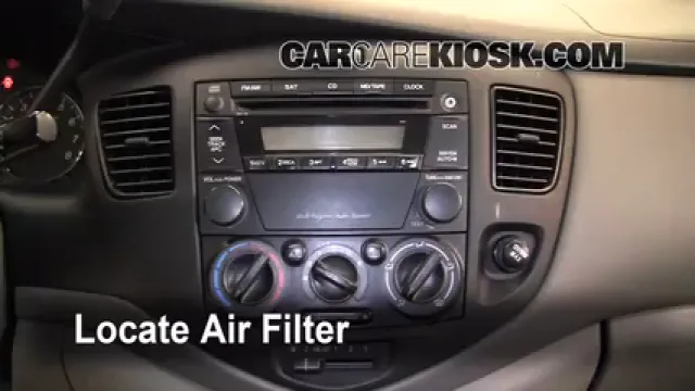 2006 Mazda MPV LX 3.0L V6 Filtre à air (intérieur) Changement